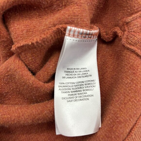 Polo by Ralph Lauren Sweater Mens Large Turtleneck‎ Orange Cotton 1/4 Zip Knit - Picture 10 of 11
